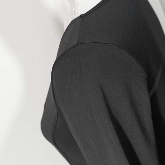 Tahari Square Neck Tee Modern Essentials Long Sleeve Whimsy Goth Princess Seam - Picture 10 of 12